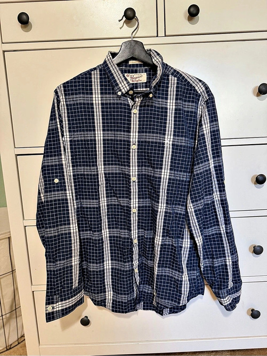 Original Penguin Other - Original Penguin Classic Fit Plaid Button Down in Navy & White, Size Medium